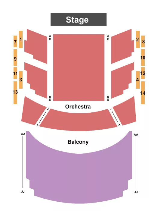 seating chart for The Clarice Smith Performing Arts Center - Dekelboum Concert Hall - End Stage - eventticketscenter.com