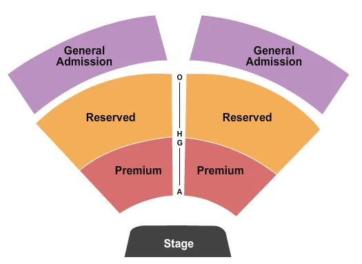 seating chart for Clarksburg Amphitheater - End Stage - eventticketscenter.com
