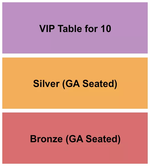 seating chart for The Clubhouse Hamptons - Bronze/Silver/Table - eventticketscenter.com