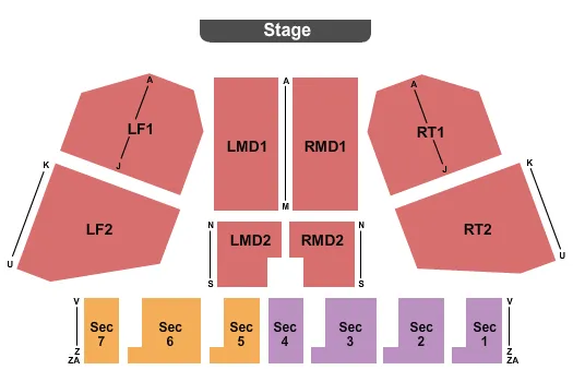 seating chart for Coeur d’Alene Casino - Endstage 3 - eventticketscenter.com