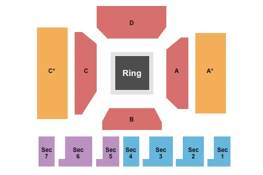 seating chart for Coeur d’Alene Casino - MMA - eventticketscenter.com