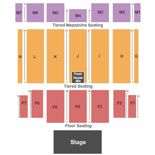 seating chart for The Colosseum At Caesars Windsor - End Stage - eventticketscenter.com