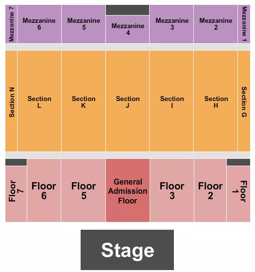 seating chart for The Colosseum At Caesars Windsor - Endstage - RSV & GA Floor - eventticketscenter.com