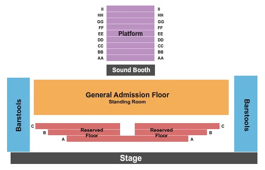 seating chart for The Commonwealth Room - Electric Hot Tuna - eventticketscenter.com