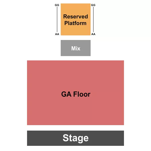 seating chart for The Commonwealth Room - Endstage GA Floor 2 - eventticketscenter.com