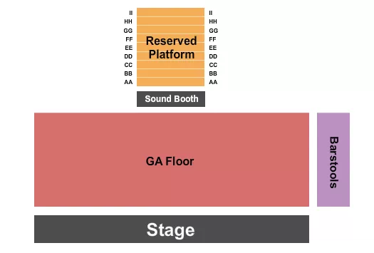 seating chart for The Commonwealth Room - GA Floor/Barstools - eventticketscenter.com