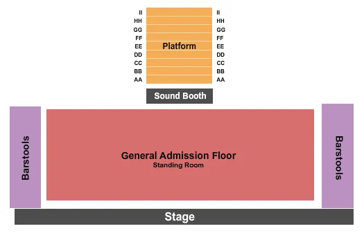 seating chart for The Commonwealth Room - The Dip - eventticketscenter.com