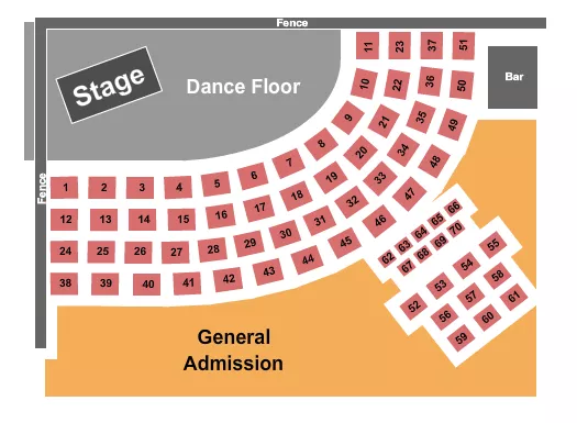 seating chart for The Copper Door - Endstage - eventticketscenter.com