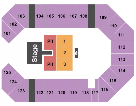 seating chart for The Corbin Arena - KY - Brantley Gilbert - eventticketscenter.com