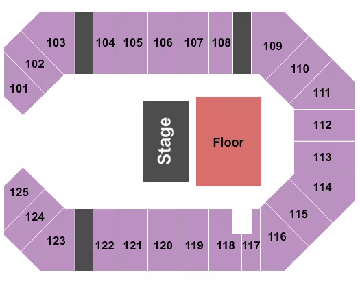 seating chart for The Corbin Arena - KY - Ludacris - eventticketscenter.com