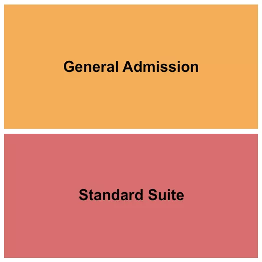 Baseball Seating Chart at The Corn Crib. The chart shows the main floor/stage with seating options surrounding it, which are color coded