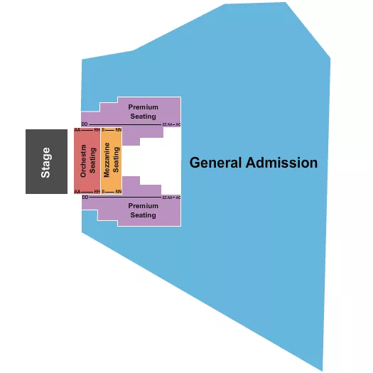 seating chart for The Cove at the Hangar Entertainment Center - Moon Festival - eventticketscenter.com