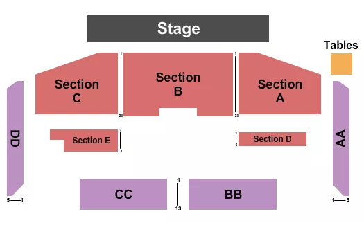 seating chart for The Criterion - Oklahoma City - Endstage 3 - eventticketscenter.com