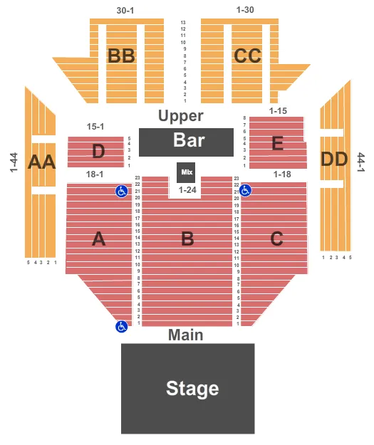 seating chart for The Criterion - Oklahoma City - Endstage - eventticketscenter.com