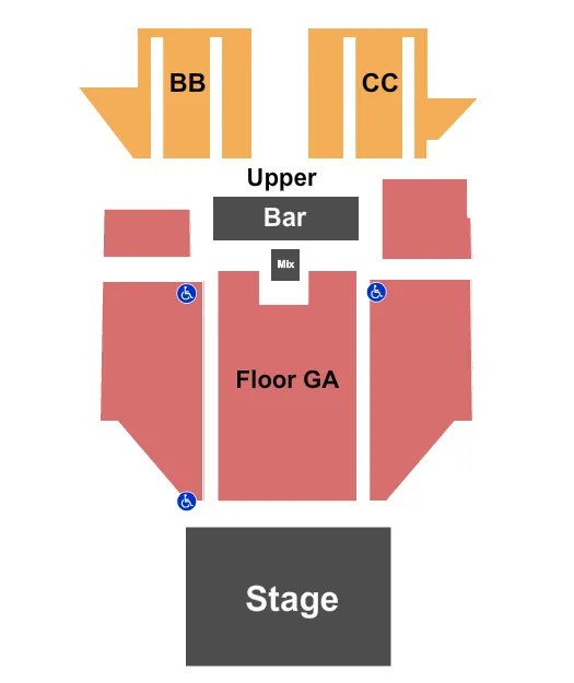 seating chart for The Criterion - Oklahoma City - Endstage GA Floor 2 - eventticketscenter.com