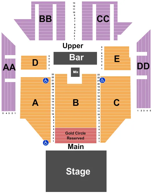 seating chart for The Criterion - Oklahoma City - Switchfoot - eventticketscenter.com