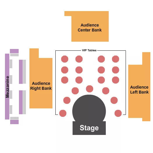seating chart for The Den Theatre - Endstage w/ VIP Tables - eventticketscenter.com