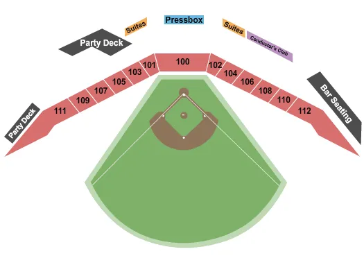 seating chart for The Depot at Cleburne Station - Baseball - eventticketscenter.com