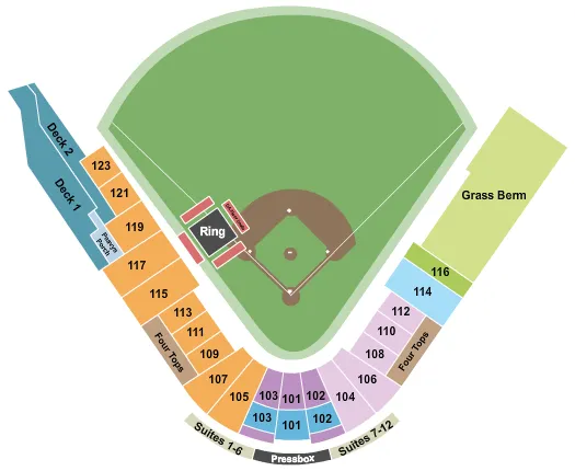 seating chart for Lake Elsinore Diamond - Wrestling - eventticketscenter.com