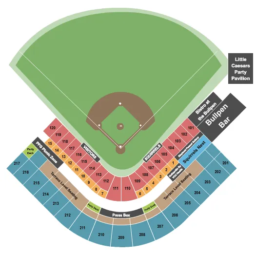 seating chart for The Diamond - VA - Baseball - eventticketscenter.com