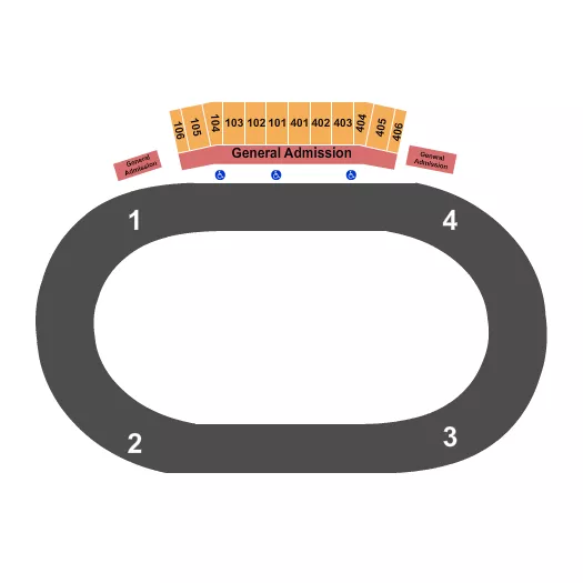 seating chart for The Dirt Oval at Route 66 Raceway - Racetrack 2 - eventticketscenter.com