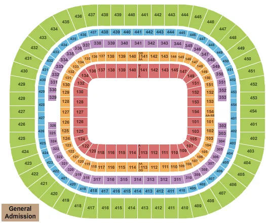 seating chart for The Dome at America's Center - Bands Of America - eventticketscenter.com