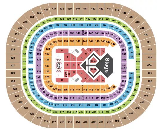 seating chart for The Dome at America's Center - Usher - eventticketscenter.com