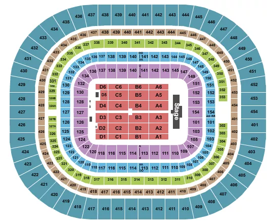 seating chart for The Dome at America's Center - Endstage - eventticketscenter.com