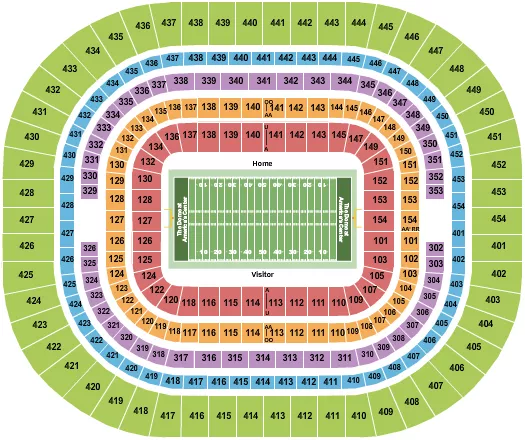 seating chart for The Dome at America's Center - Football - eventticketscenter.com