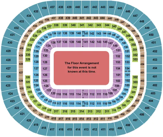 seating chart for The Dome at America's Center - Generic Floor - eventticketscenter.com