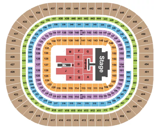 seating chart for The Dome at America's Center - Kenny Chesney - eventticketscenter.com