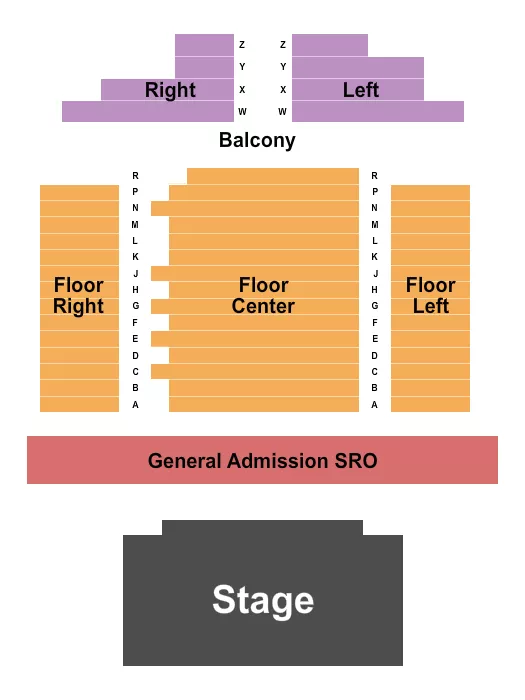 seating chart for The Dunkin Theatre - Endstage - eventticketscenter.com