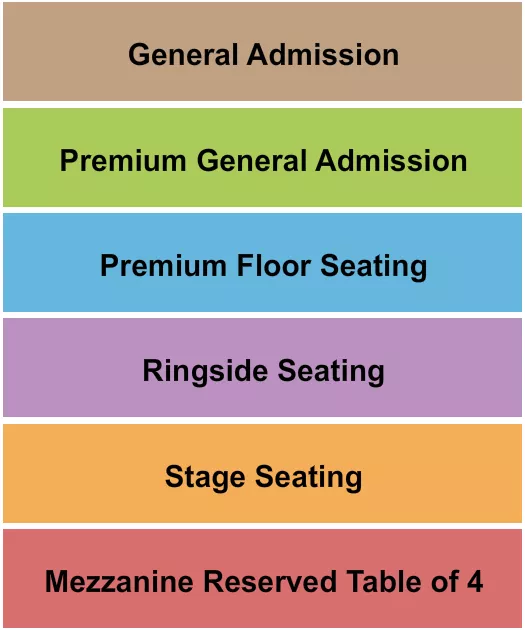 seating chart for The El Rey Theater - NM - Wrestling - eventticketscenter.com