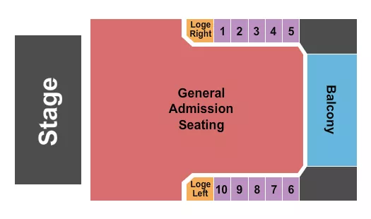 seating chart for The Elm - Bozeman - GA Seating - eventticketscenter.com