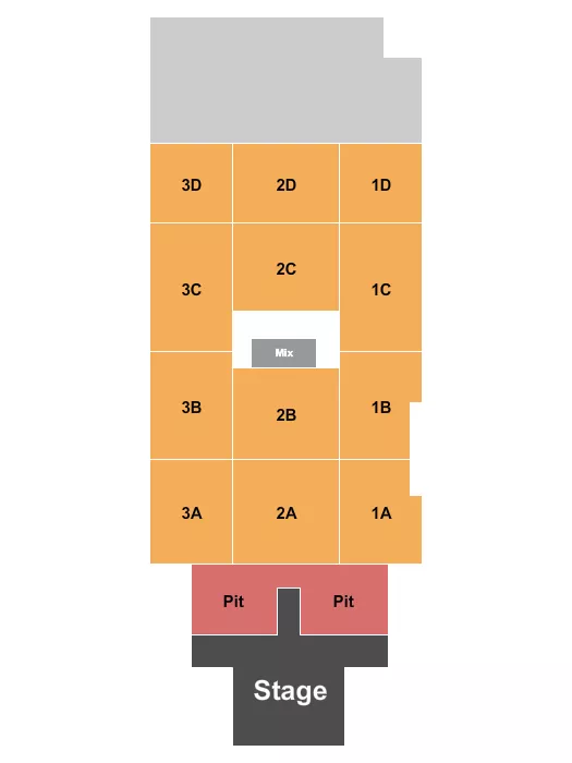 seating chart for The Exhibition Hall at French Lick Springs Resort & Casino - Endstage Pit - eventticketscenter.com