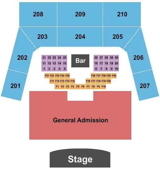 seating chart for The Factory - Chesterfield - Endstage GA & Tables - eventticketscenter.com