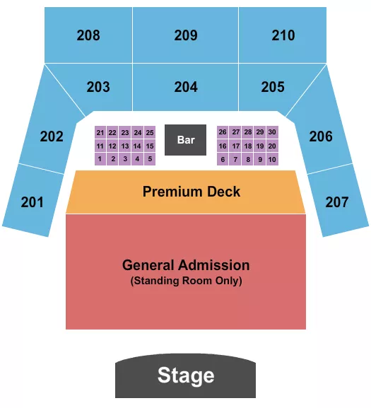 seating chart for The Factory - Chesterfield - Endstage GA w/ Premium Deck - eventticketscenter.com
