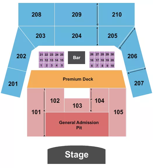 seating chart for The Factory - Chesterfield - Endstage Pit - eventticketscenter.com