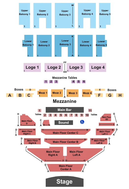 seating chart for The Fillmore - Detroit - Endstage 3 - eventticketscenter.com