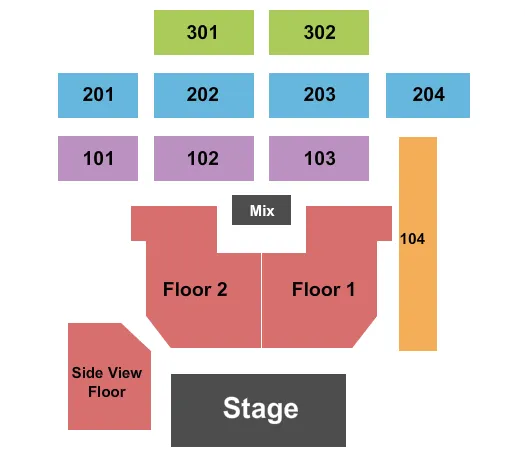 seating chart for The Fillmore - Charlotte - Endstage 2 - eventticketscenter.com