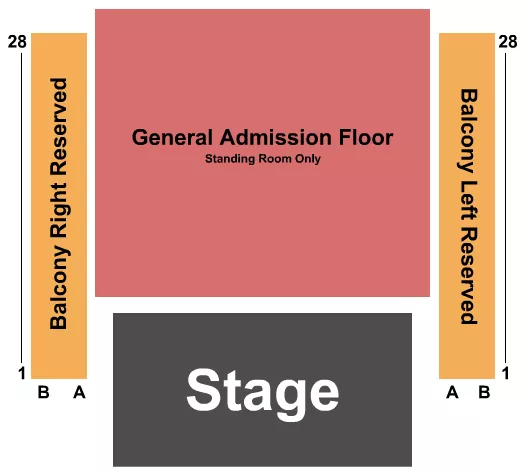 seating chart for The Fillmore Silver Spring - Kamelot - eventticketscenter.com