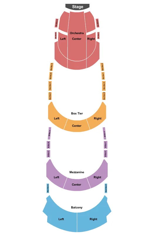 seating chart for The Fisher Center for the Performing Arts - Endstage - eventticketscenter.com
