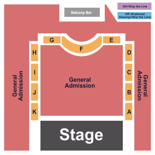 seating chart for The Forge - Joliet - GA/VIP/Tables - eventticketscenter.com