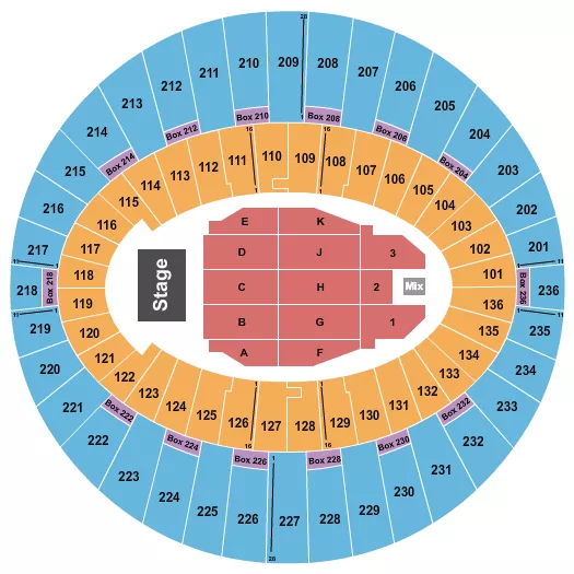 seating chart for The Kia Forum - Endstage 4 - eventticketscenter.com