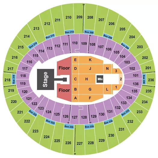 seating chart for The Kia Forum - Endstage GA Pit w/ Catwalk 2 - eventticketscenter.com