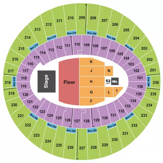 seating chart for The Kia Forum - Gracie Abrams - eventticketscenter.com