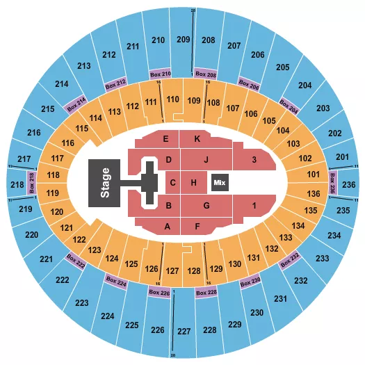 seating chart for The Kia Forum - P1Harmony - eventticketscenter.com
