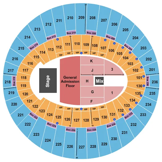 seating chart for The Kia Forum - Robyn - eventticketscenter.com