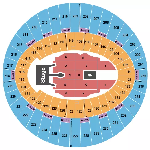 seating chart for The Kia Forum - Tim McGraw - eventticketscenter.com