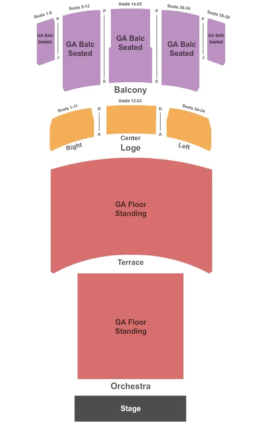 seating chart for The Fox Theatre - Pomona - Endstage-GA - eventticketscenter.com